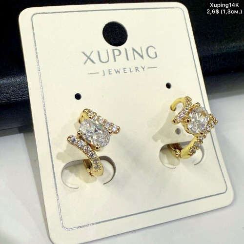 Сережки Xuping14К 10875 (1.3см)